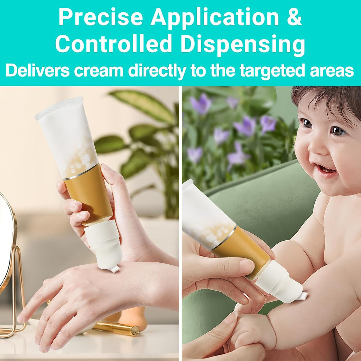 Diaper Cream Applicator – Universal Diaper Cream Spatula Applicator for All Tubes, BPA-Free Baby Butt Spatula & Baby Diaper Spatula, Upgraded Butt Paste Spatula, Diaper Rash Cream Applicator
