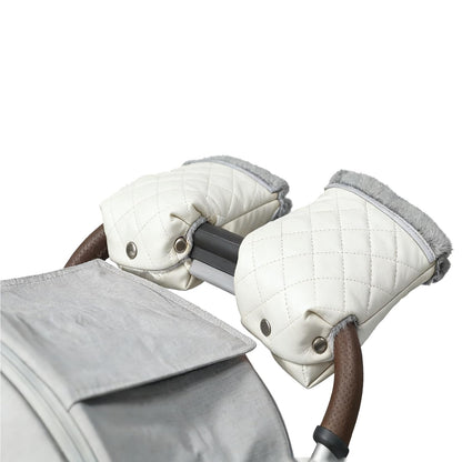 Stroller Hand Muff Gloves, Waterproof Handlebar Mitts with Fleece Lining, Universal Fit for Pram and Pushchair, Winter Hand Warmer (Black)