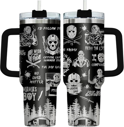 Fantasy Cat Dinosaur 40 oz Tumbler with Handle, Cat Lover Gift | Feline Lover Gift, Feline Kitty Whiskers Paw Meow Fur Baby Enchanted Magical Mythical Quest Tumbler