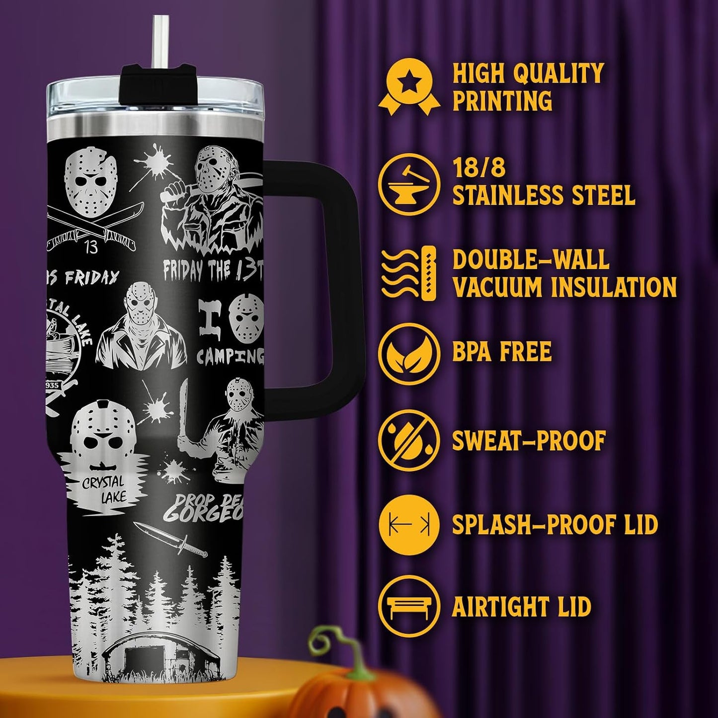 Fantasy Cat Dinosaur 40 oz Tumbler with Handle, Cat Lover Gift | Feline Lover Gift, Feline Kitty Whiskers Paw Meow Fur Baby Enchanted Magical Mythical Quest Tumbler