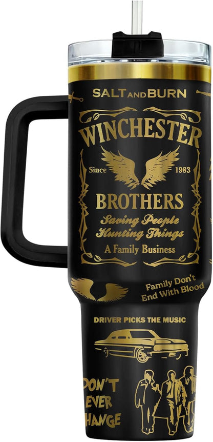 Fantasy Cat Dinosaur 40 oz Tumbler with Handle, Cat Lover Gift | Feline Lover Gift, Feline Kitty Whiskers Paw Meow Fur Baby Enchanted Magical Mythical Quest Tumbler