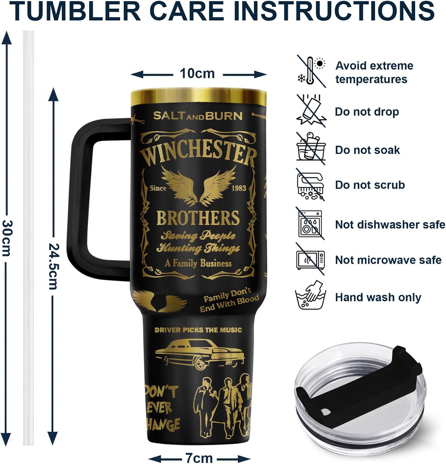 Fantasy Cat Dinosaur 40 oz Tumbler with Handle, Cat Lover Gift | Feline Lover Gift, Feline Kitty Whiskers Paw Meow Fur Baby Enchanted Magical Mythical Quest Tumbler