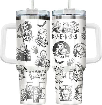 Fantasy Cat Dinosaur 40 oz Tumbler with Handle, Cat Lover Gift | Feline Lover Gift, Feline Kitty Whiskers Paw Meow Fur Baby Enchanted Magical Mythical Quest Tumbler