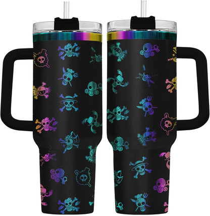 Fantasy Cat Dinosaur 40 oz Tumbler with Handle, Cat Lover Gift | Feline Lover Gift, Feline Kitty Whiskers Paw Meow Fur Baby Enchanted Magical Mythical Quest Tumbler