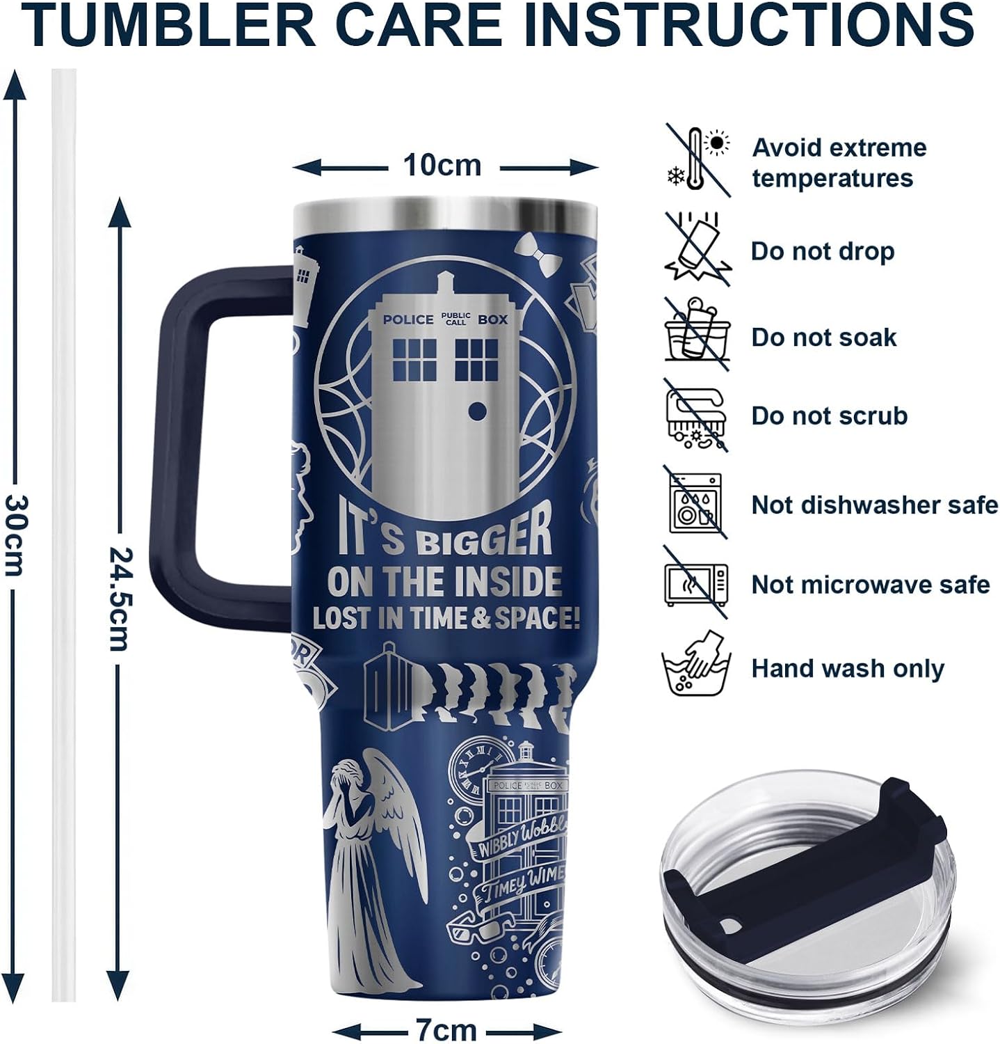 Fantasy Cat Dinosaur 40 oz Tumbler with Handle, Cat Lover Gift | Feline Lover Gift, Feline Kitty Whiskers Paw Meow Fur Baby Enchanted Magical Mythical Quest Tumbler
