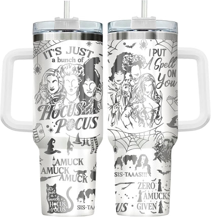 Fantasy Cat Dinosaur 40 oz Tumbler with Handle, Cat Lover Gift | Feline Lover Gift, Feline Kitty Whiskers Paw Meow Fur Baby Enchanted Magical Mythical Quest Tumbler