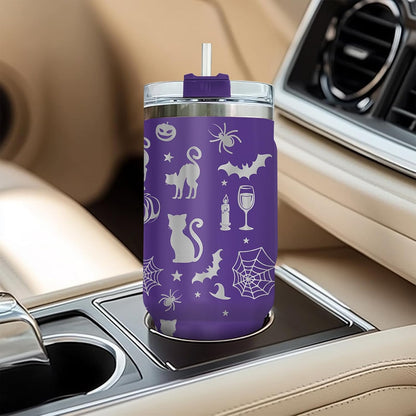 Fantasy Cat Dinosaur 40 oz Tumbler with Handle, Cat Lover Gift | Feline Lover Gift, Feline Kitty Whiskers Paw Meow Fur Baby Enchanted Magical Mythical Quest Tumbler