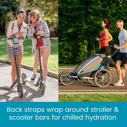 Neoprene Bottle Holder and Phone Holder for Walker, Scooter, Wheelchair