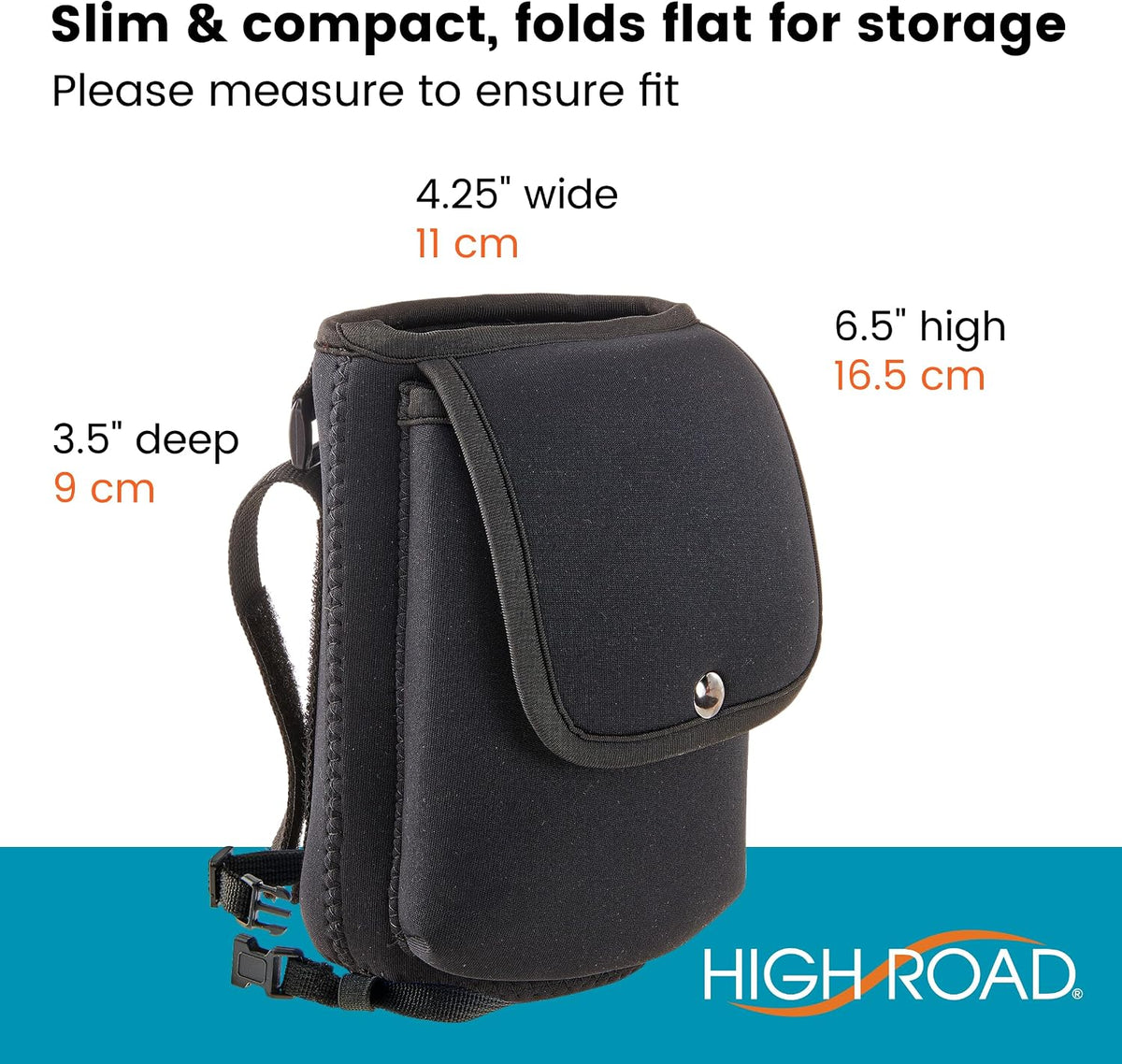 Neoprene Bottle Holder and Phone Holder for Walker, Scooter, Wheelchair