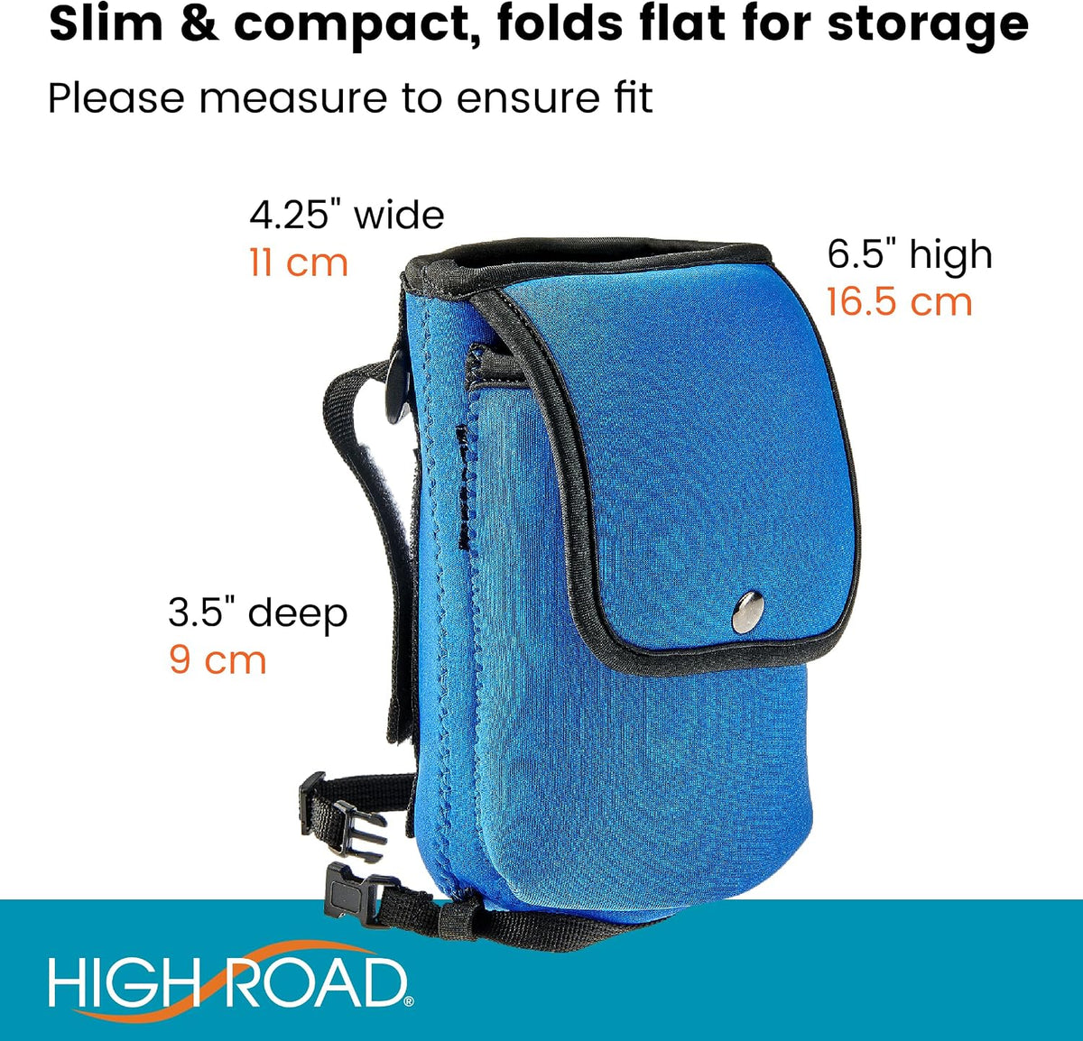 Neoprene Bottle Holder and Phone Holder for Walker, Scooter, Wheelchair