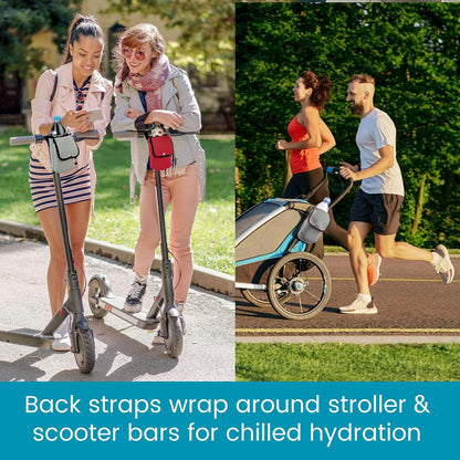 Neoprene Bottle Holder and Phone Holder for Walker, Scooter, Wheelchair