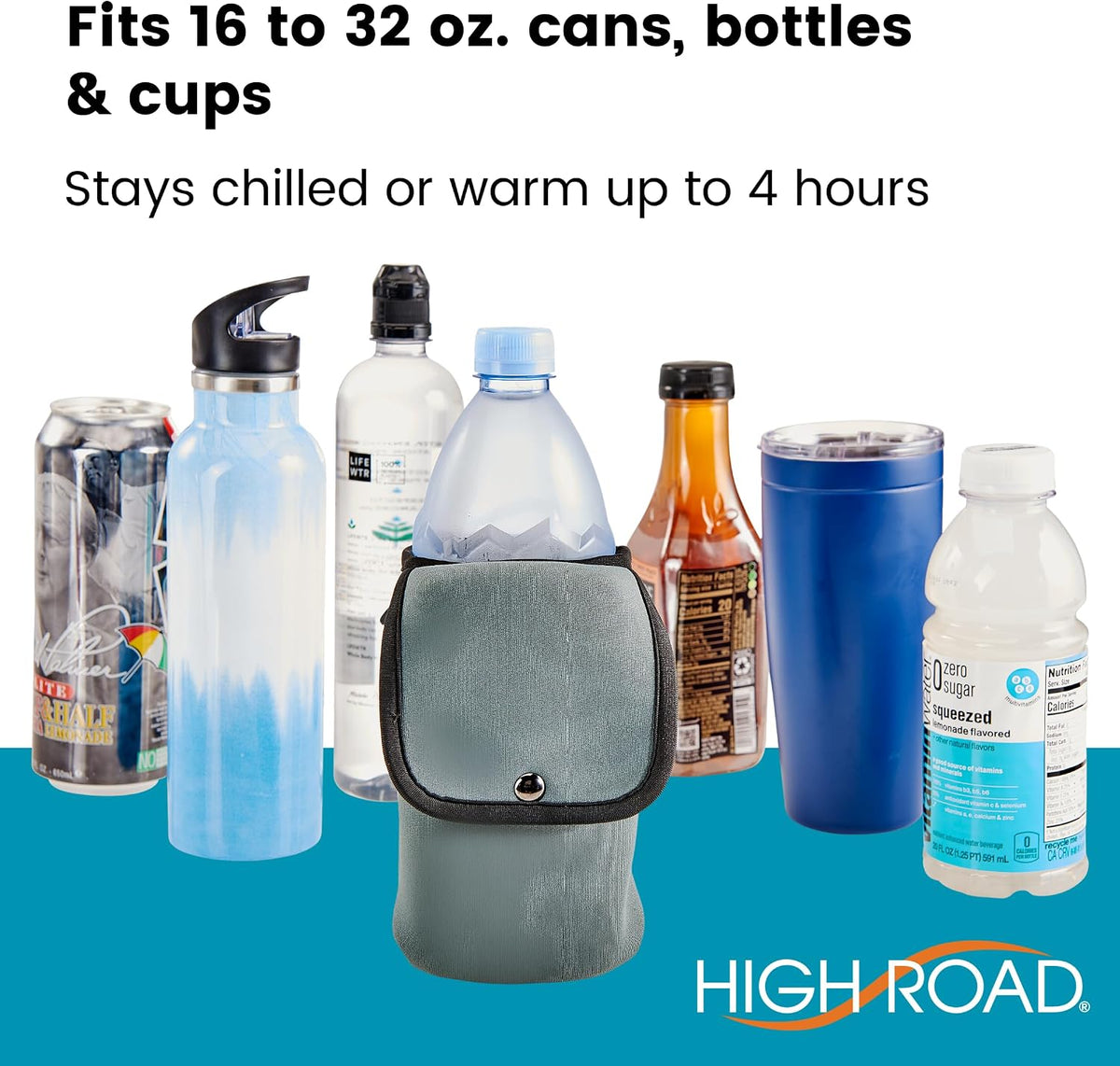 Neoprene Bottle Holder and Phone Holder for Walker, Scooter, Wheelchair