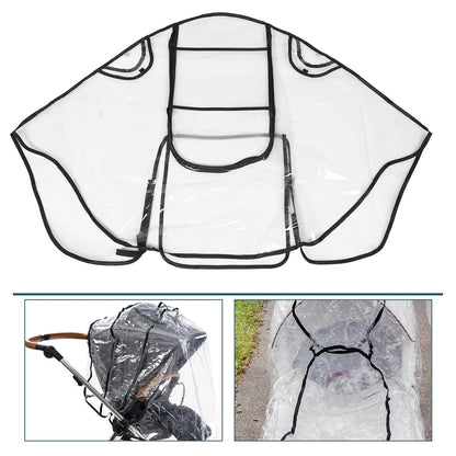 Universal Stroller Rain Cover with Wind Protector and Eva Material, Protective Shield with Zipper and Viewing Window, Waterproof Dustproof for Travel and Outdoor Use