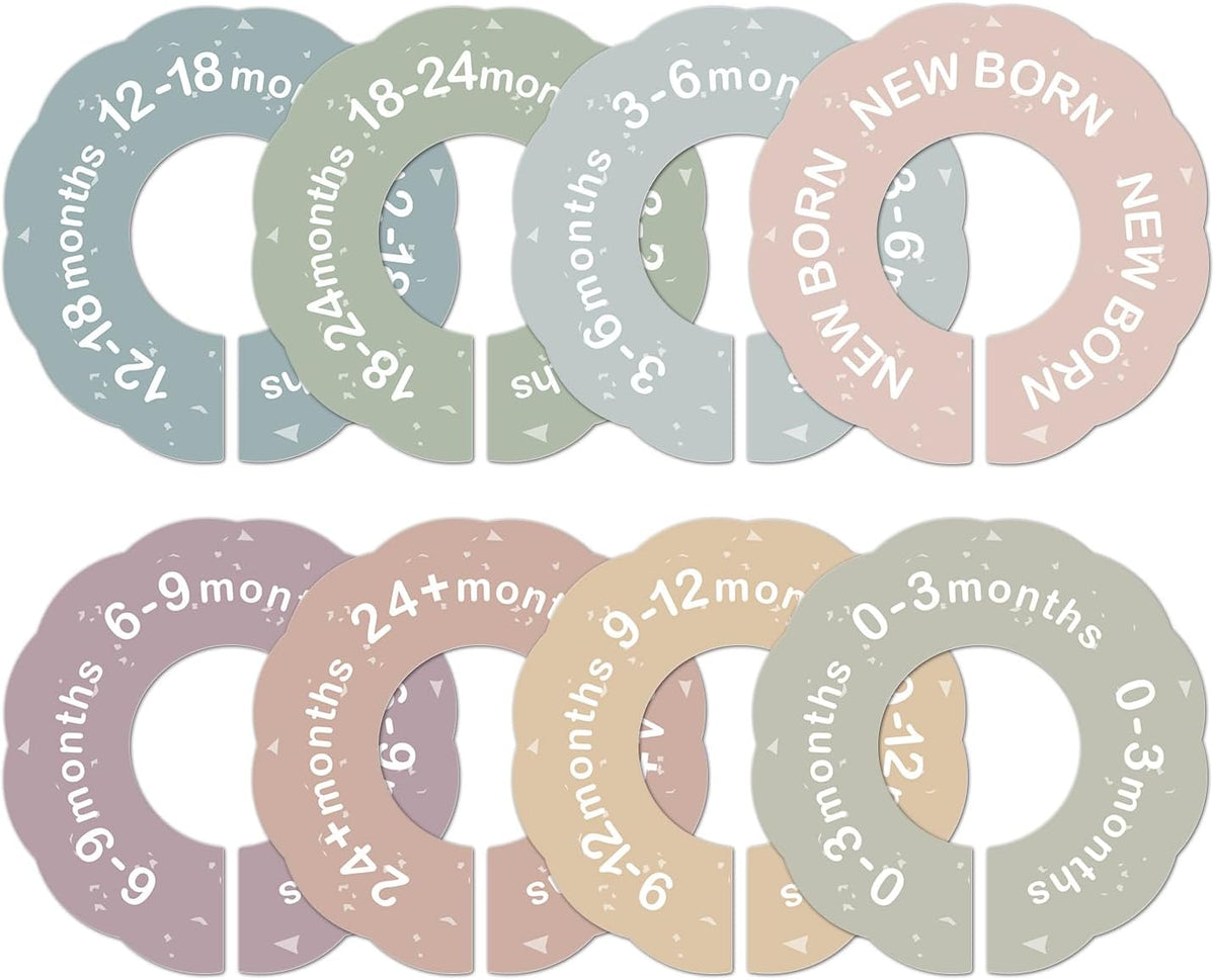 Baby Clothes Dividers for Closet,Clothes Organizer for Boy & Girl Nursery,from Newborn to 24 Months.
