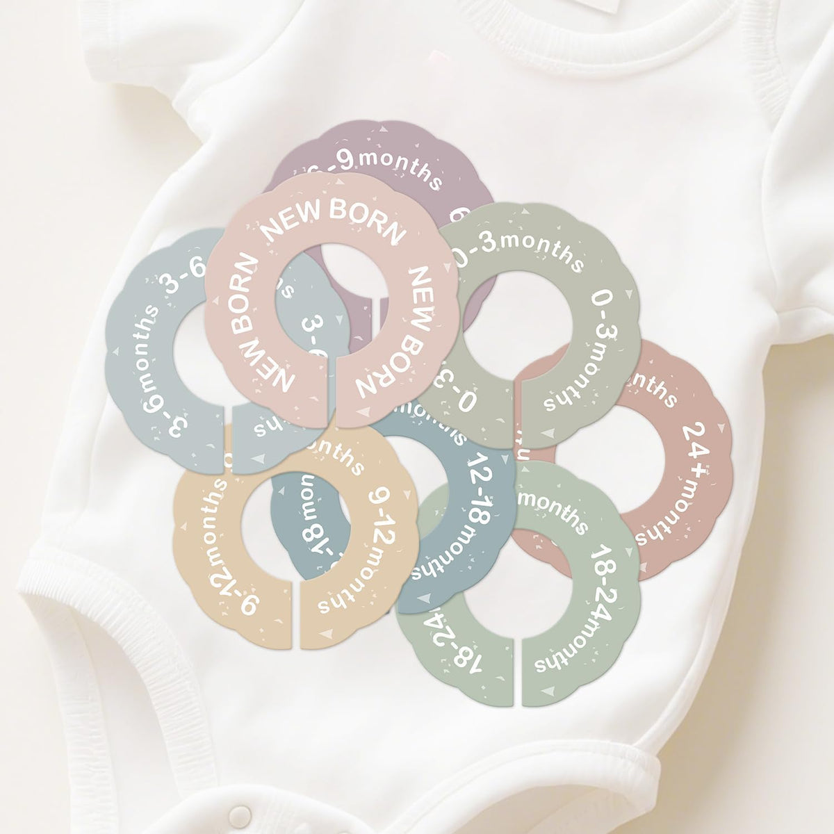 Baby Clothes Dividers for Closet,Clothes Organizer for Boy & Girl Nursery,from Newborn to 24 Months.