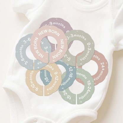 Baby Clothes Dividers for Closet,Clothes Organizer for Boy & Girl Nursery,from Newborn to 24 Months.