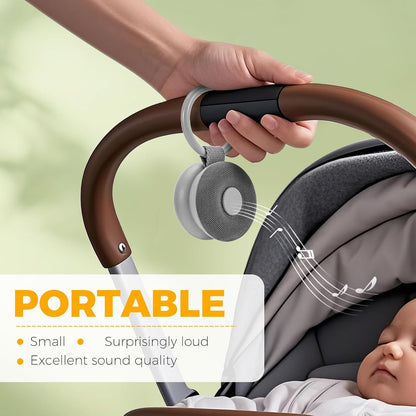 Portable Sound Machine - White Noise Sound Machine for Baby, Travel Donut Sound Machine for Sleep, 15 Soothing Sounds & 7 Colors Night Light, Breathing, Baby Shusher, Registry Gift, Beige