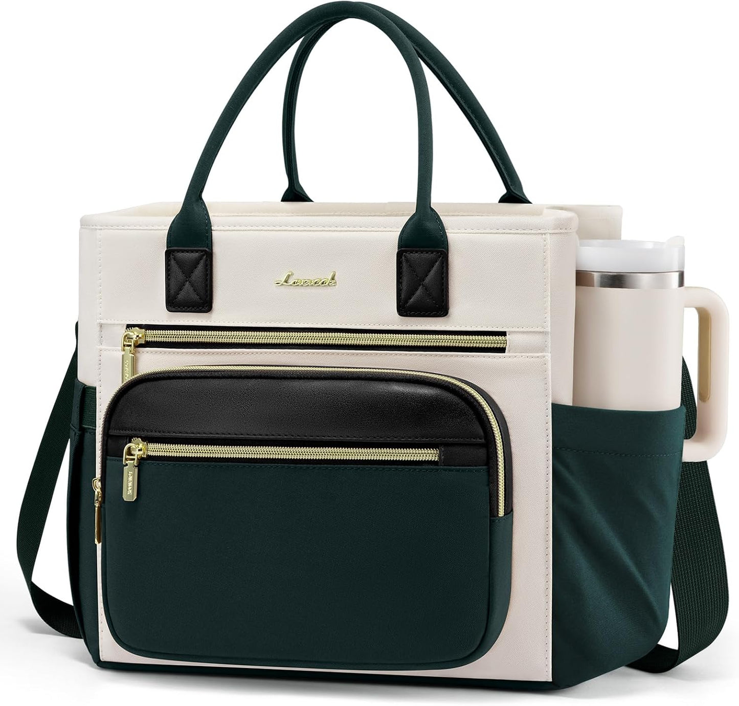 Insulated Lunch Box for Women,Large Adult Lunch Cooler Bag Women | Wide Opening Leakproof Cooler Bag with Cup Holder,Lunch Teacher Tote Bag for Work,Picnic,Beach,Family,College,Gift,13L - Colors B