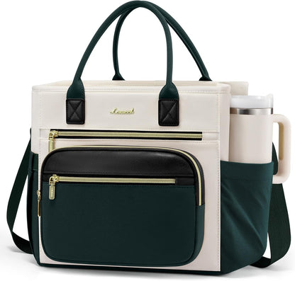 Insulated Lunch Box for Women,Large Adult Lunch Cooler Bag Women | Wide Opening Leakproof Cooler Bag with Cup Holder,Lunch Teacher Tote Bag for Work,Picnic,Beach,Family,College,Gift,13L - Colors B