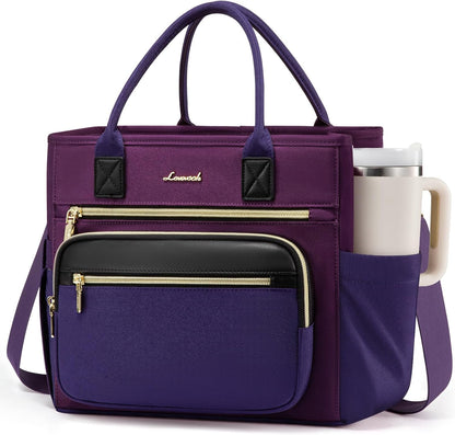 Insulated Lunch Box for Women,Large Adult Lunch Cooler Bag Women | Wide Opening Leakproof Cooler Bag with Cup Holder,Lunch Teacher Tote Bag for Work,Picnic,Beach,Family,College,Gift,13L - Colors B