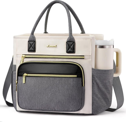 Insulated Lunch Box for Women,Large Adult Lunch Cooler Bag Women | Wide Opening Leakproof Cooler Bag with Cup Holder,Lunch Teacher Tote Bag for Work,Picnic,Beach,Family,College,Gift,13L - Colors B