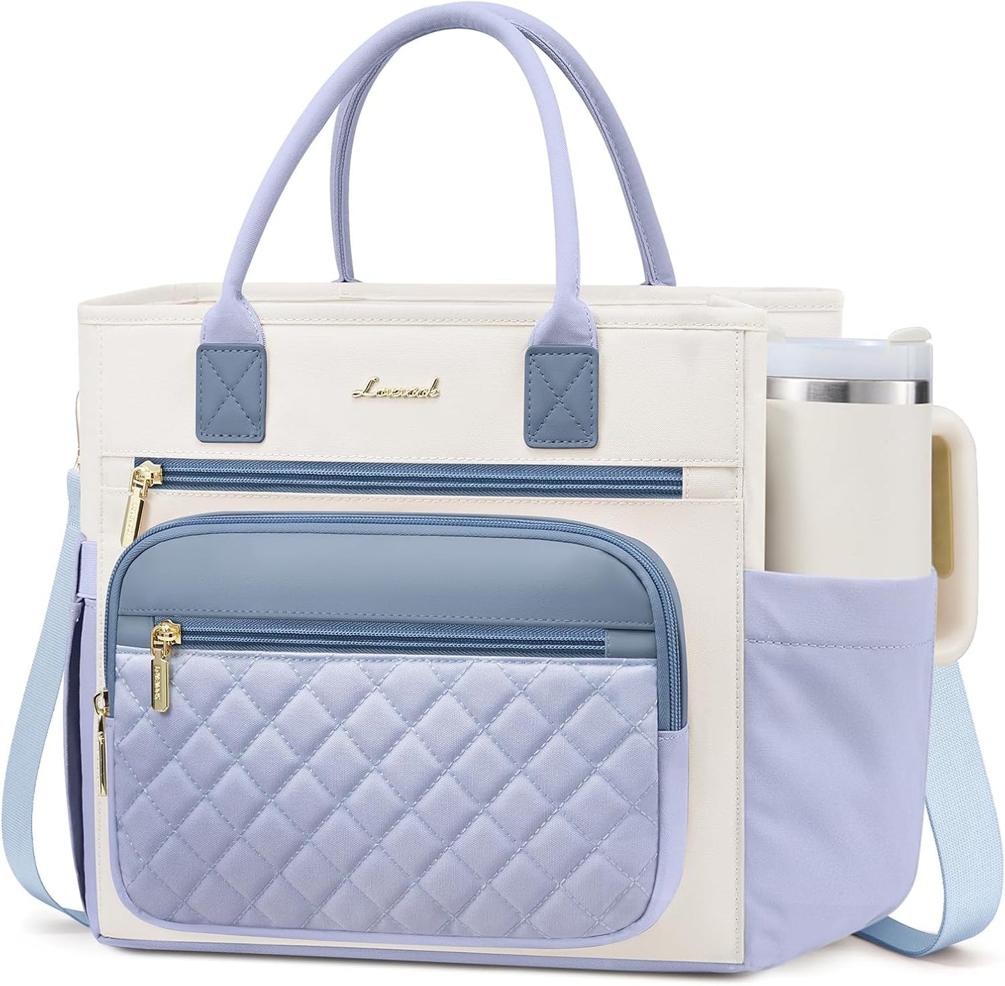Insulated Lunch Box for Women,Large Adult Lunch Cooler Bag Women | Wide Opening Leakproof Cooler Bag with Cup Holder,Lunch Teacher Tote Bag for Work,Picnic,Beach,Family,College,Gift,13L - Colors B