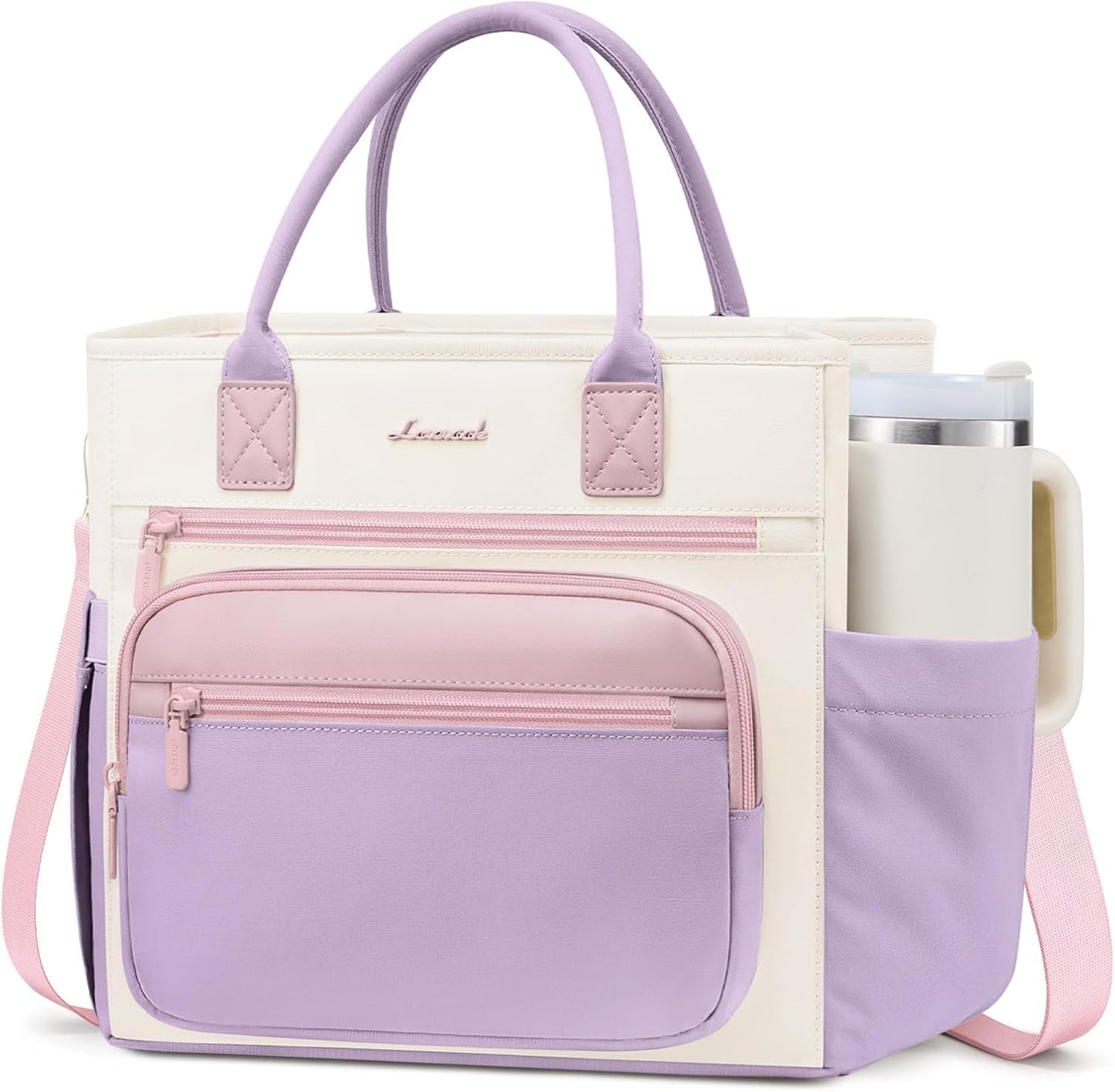 Insulated Lunch Box for Women,Large Adult Lunch Cooler Bag Women | Wide Opening Leakproof Cooler Bag with Cup Holder,Lunch Teacher Tote Bag for Work,Picnic,Beach,Family,College,Gift,13L - Colors B