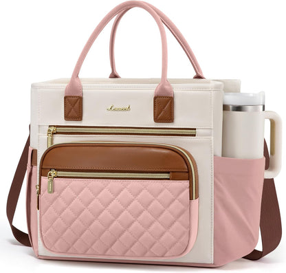 Insulated Lunch Box for Women,Large Adult Lunch Cooler Bag Women | Wide Opening Leakproof Cooler Bag with Cup Holder,Lunch Teacher Tote Bag for Work,Picnic,Beach,Family,College,Gift,13L - Colors B