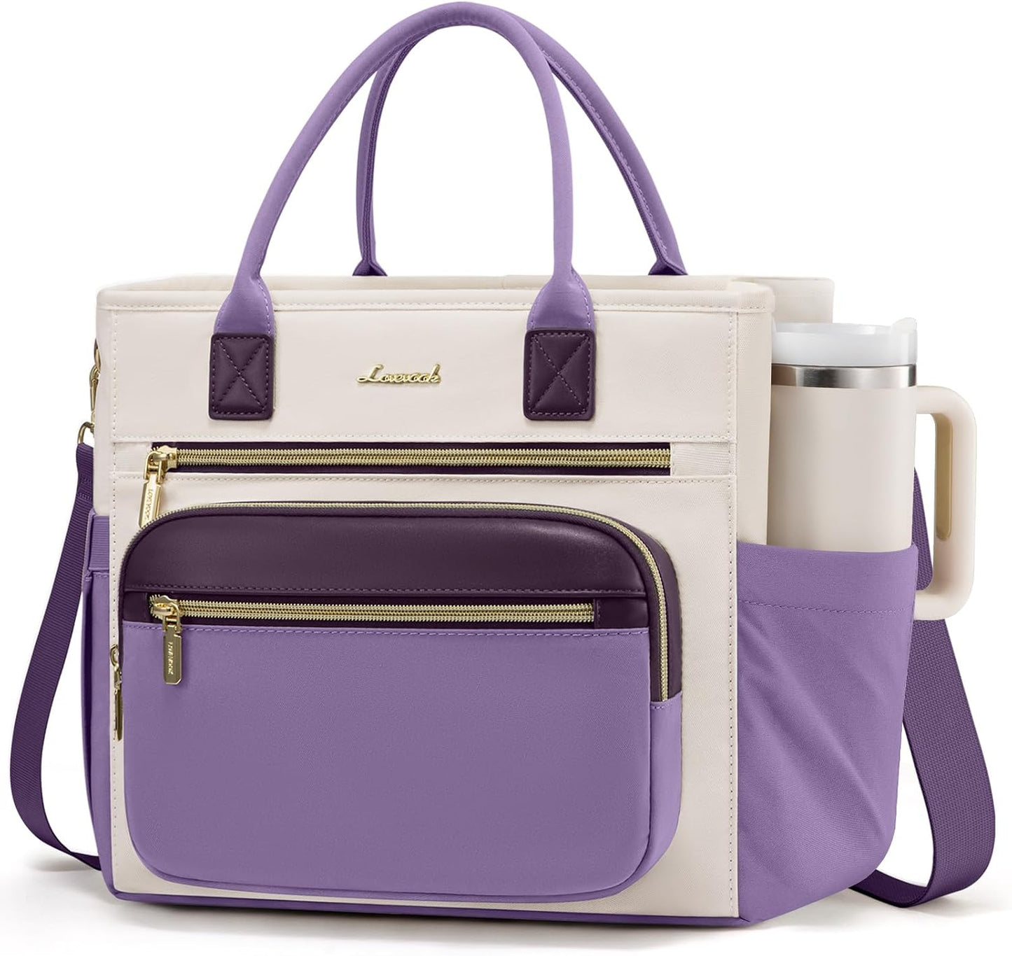 Insulated Lunch Box for Women,Large Adult Lunch Cooler Bag Women | Wide Opening Leakproof Cooler Bag with Cup Holder,Lunch Teacher Tote Bag for Work,Picnic,Beach,Family,College,Gift,13L - Colors B