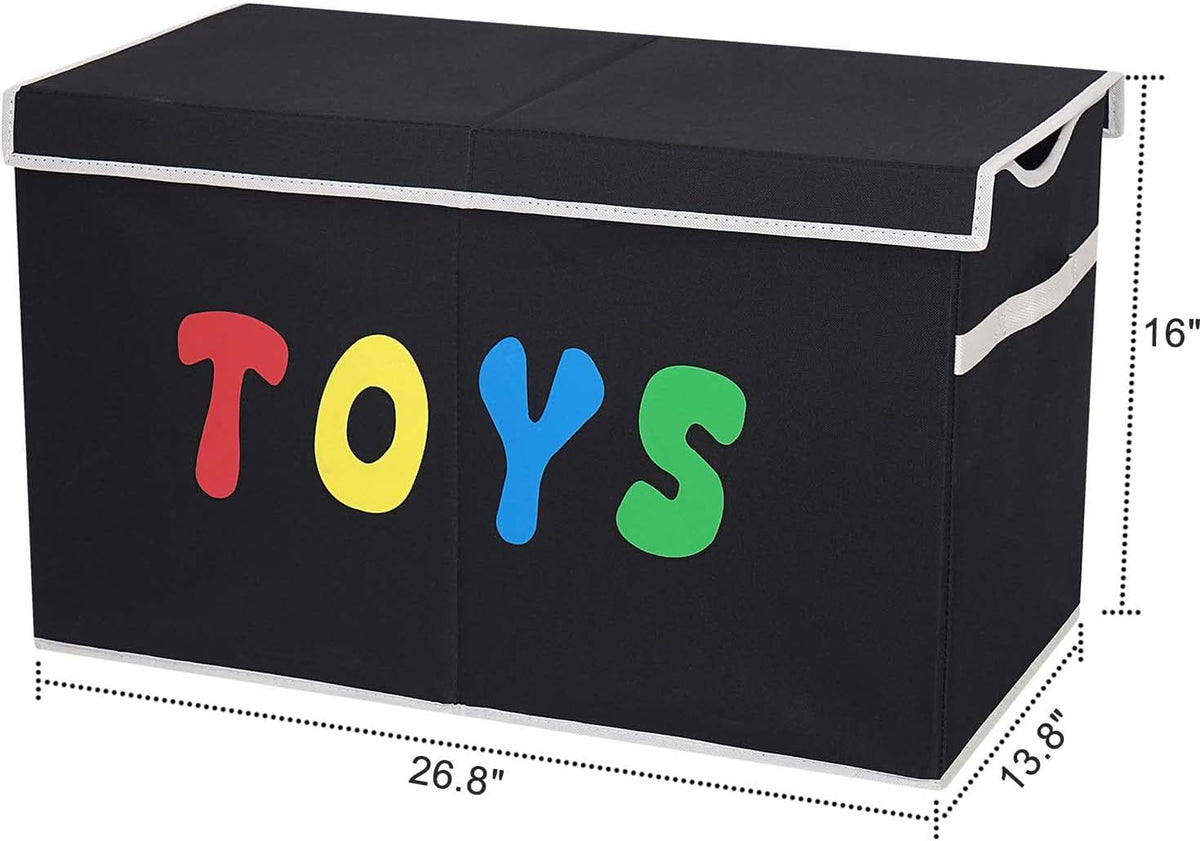 Toy Box Chest, Collapsible Sturdy Storage Bins with Lids, Extra Large Kids Toy Storage Organizer Boxes Bins Baskets for Kids, Boys, Girls, Nursery Room, Playroom, Closet (Linen Gray)