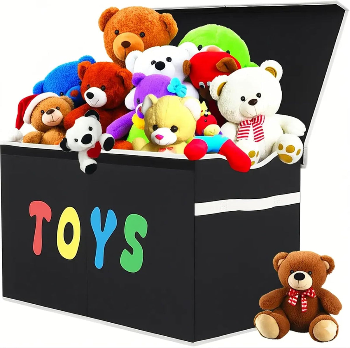 Toy Box Chest, Collapsible Sturdy Storage Bins with Lids, Extra Large Kids Toy Storage Organizer Boxes Bins Baskets for Kids, Boys, Girls, Nursery Room, Playroom, Closet (Linen Gray)