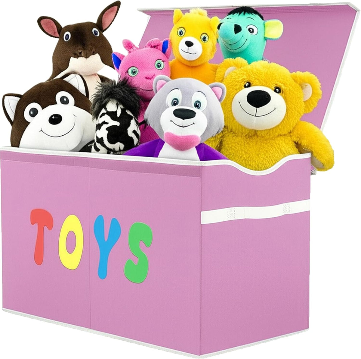 Toy Box Chest, Collapsible Sturdy Storage Bins with Lids, Extra Large Kids Toy Storage Organizer Boxes Bins Baskets for Kids, Boys, Girls, Nursery Room, Playroom, Closet (Linen Gray)