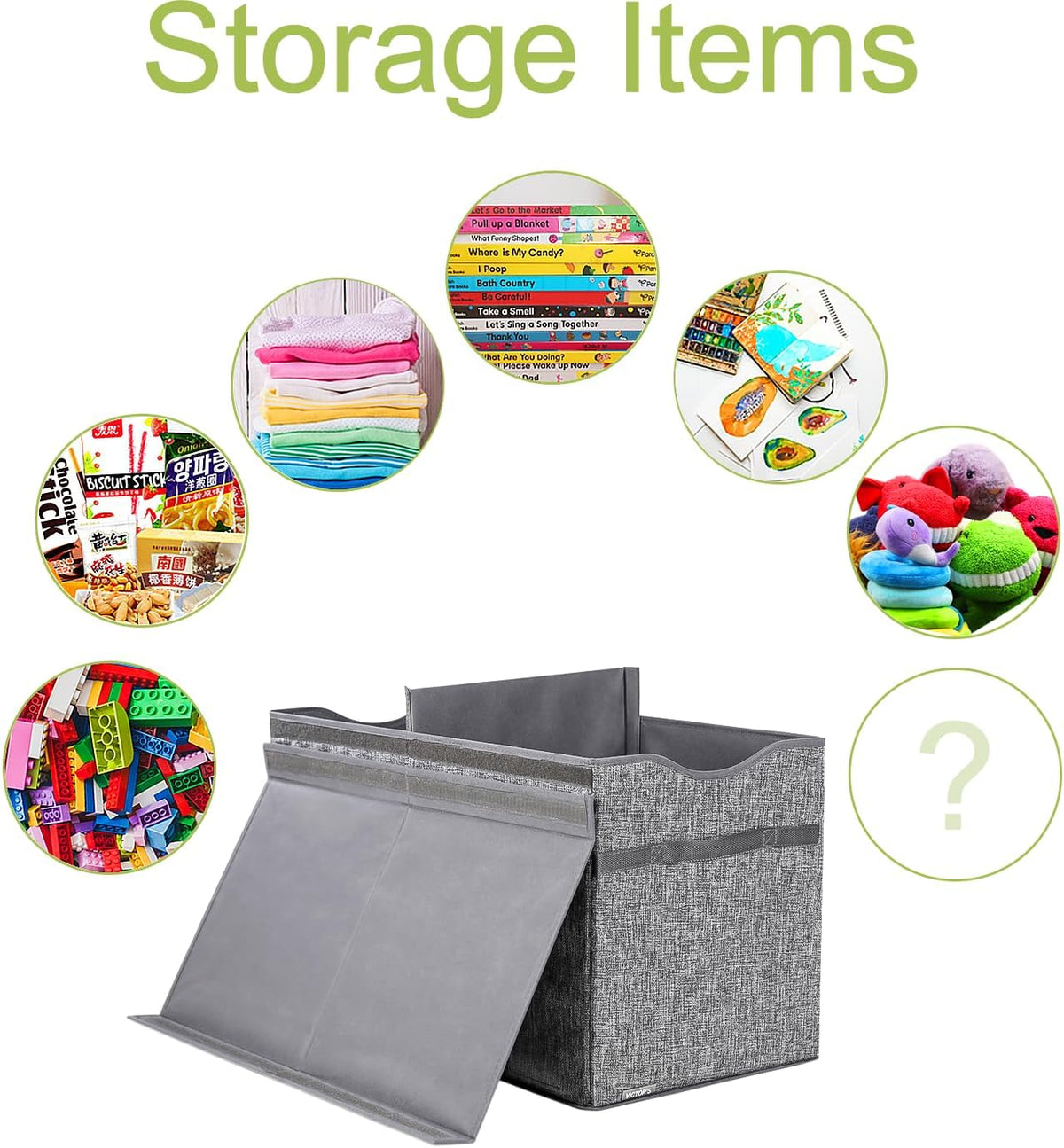 Toy Box Chest, Collapsible Sturdy Storage Bins with Lids, Extra Large Kids Toy Storage Organizer Boxes Bins Baskets for Kids, Boys, Girls, Nursery Room, Playroom, Closet (Linen Gray)