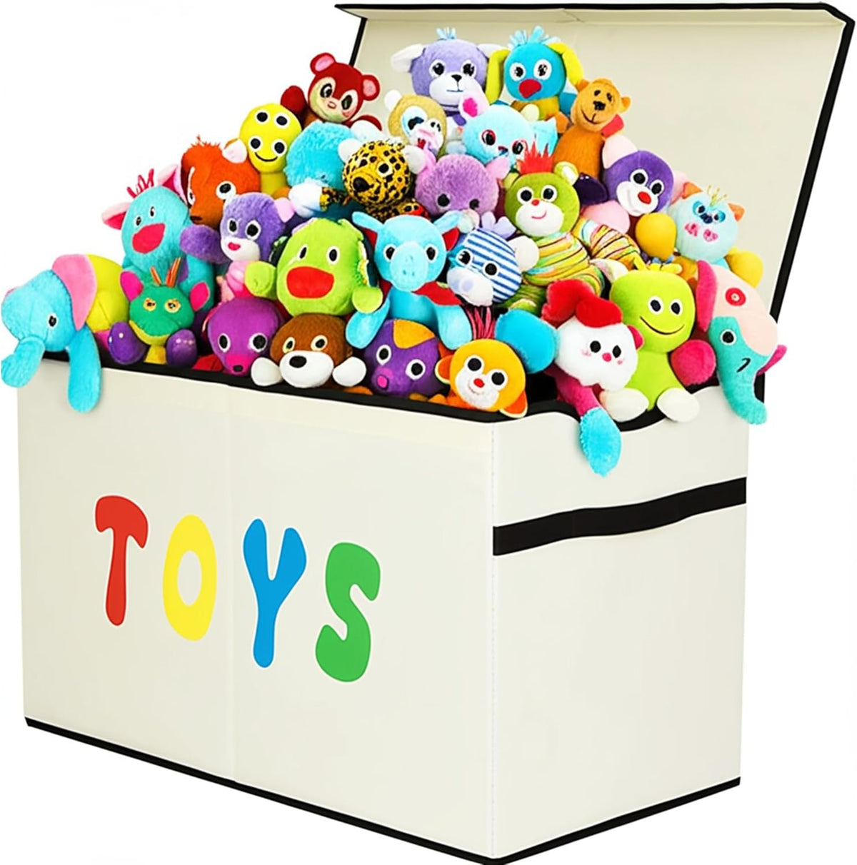 Toy Box Chest, Collapsible Sturdy Storage Bins with Lids, Extra Large Kids Toy Storage Organizer Boxes Bins Baskets for Kids, Boys, Girls, Nursery Room, Playroom, Closet (Linen Gray)
