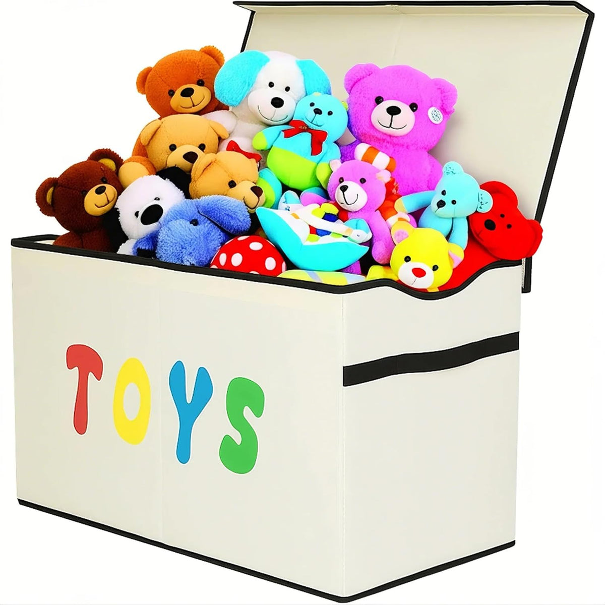 Toy Box Chest, Collapsible Sturdy Storage Bins with Lids, Extra Large Kids Toy Storage Organizer Boxes Bins Baskets for Kids, Boys, Girls, Nursery Room, Playroom, Closet (Linen Gray)