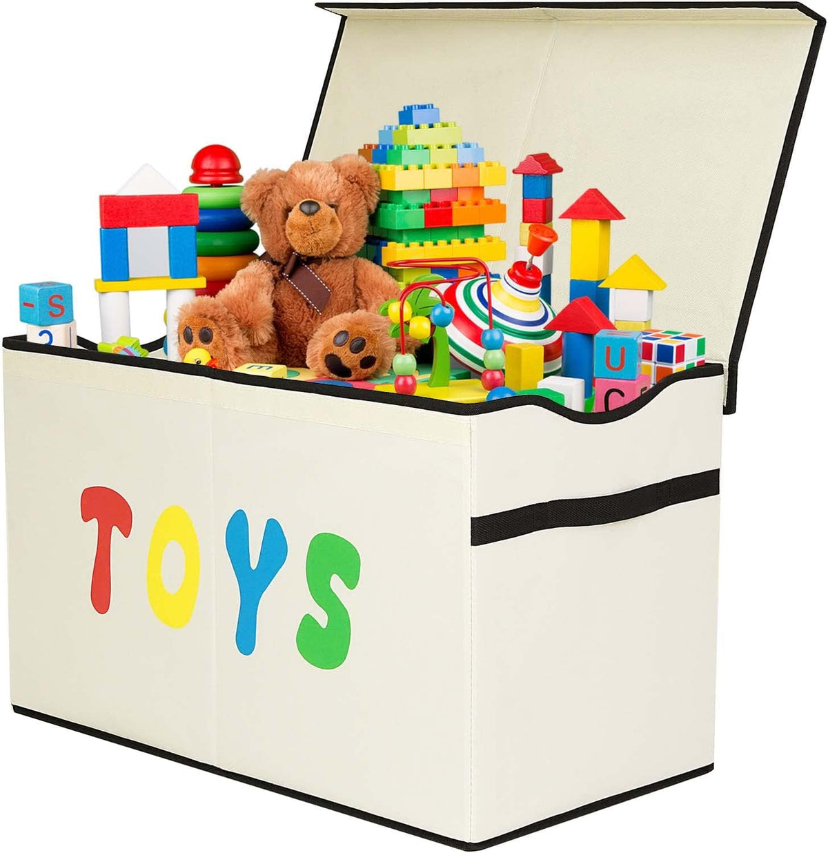 Toy Box Chest, Collapsible Sturdy Storage Bins with Lids, Extra Large Kids Toy Storage Organizer Boxes Bins Baskets for Kids, Boys, Girls, Nursery Room, Playroom, Closet (Linen Gray)