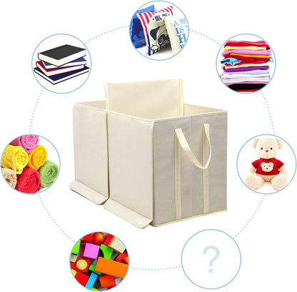 Toy Box Chest, Collapsible Sturdy Storage Bins with Lids, Extra Large Kids Toy Storage Organizer Boxes Bins Baskets for Kids, Boys, Girls, Nursery Room, Playroom, Closet (Linen Gray)