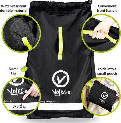 Car Seat Travel Bag For Airplane with Carrying Handles, No Shoulder Straps, Car Seat Bags for Air Travel Carseat Travel Cover, Carseat Travel Bag Cover for Airplane Travel