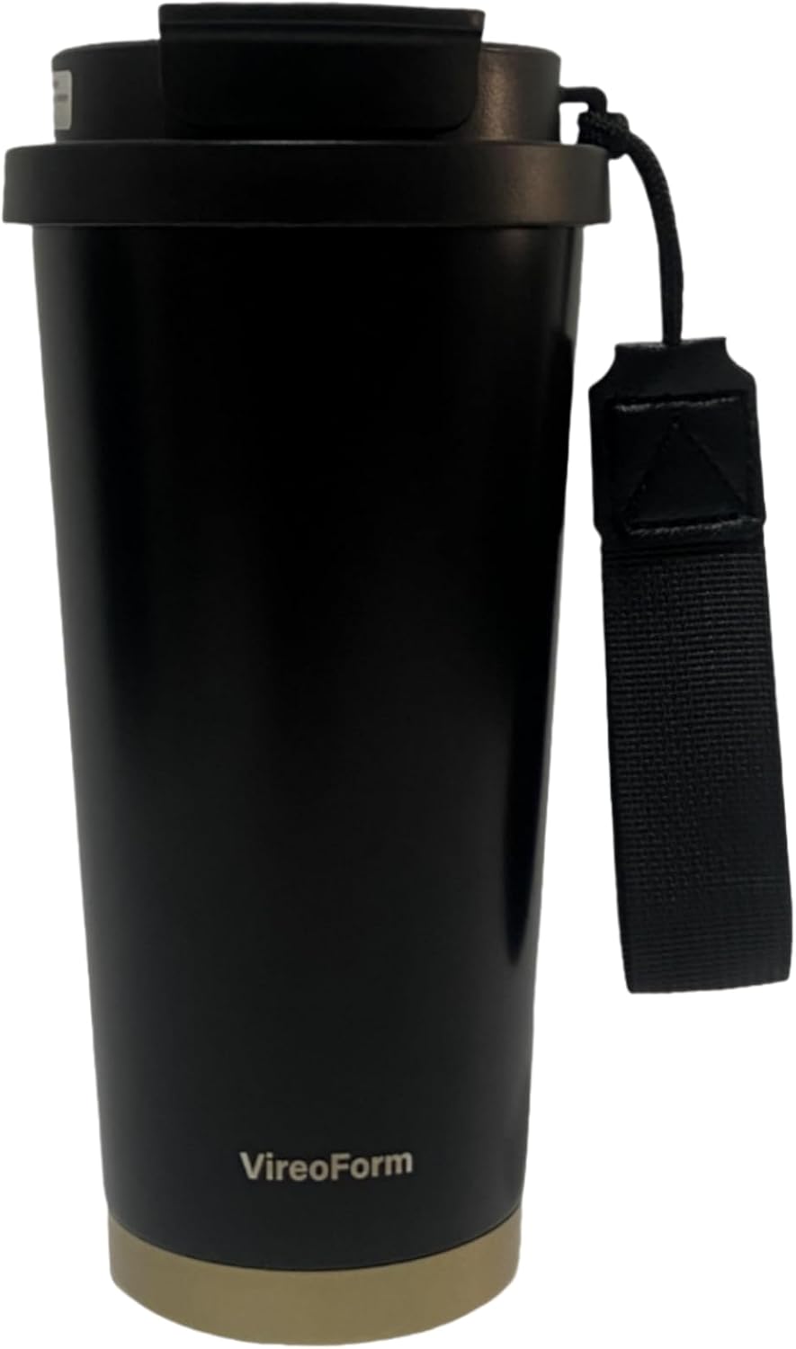 16oz Car Travel Mug | Leak-Proof Double Wall Vacuum Insulated Coffee Cup, 6H Hot/12H Cold Stainless Steel Tumbler with Lanyard for Car Commute, Office & Outdoor Use
