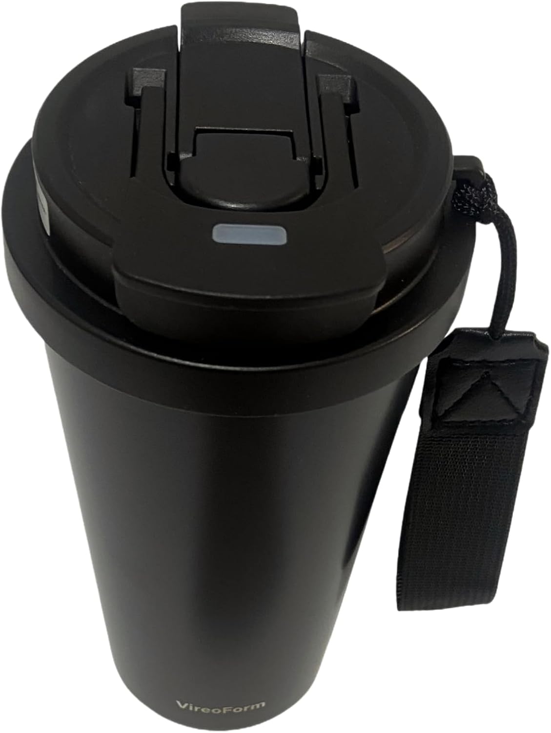 16oz Car Travel Mug | Leak-Proof Double Wall Vacuum Insulated Coffee Cup, 6H Hot/12H Cold Stainless Steel Tumbler with Lanyard for Car Commute, Office & Outdoor Use