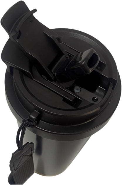 16oz Car Travel Mug | Leak-Proof Double Wall Vacuum Insulated Coffee Cup, 6H Hot/12H Cold Stainless Steel Tumbler with Lanyard for Car Commute, Office & Outdoor Use