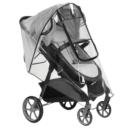 Stroller Rain Cover Universal with Waterproof Zip, Food-Grade EVA Material
