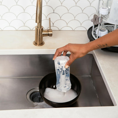 Suds Baby Bottle Washer - Includes Built-in Bottle Brush for Dishwashing - Black