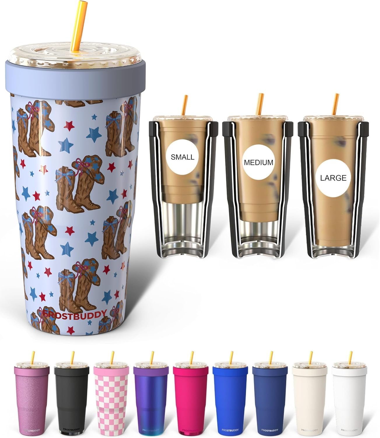 Togo Buddy 30 oz Stainless Steel Vacuum Insulated Tumbler To Go Coffee Cup – Iced Coffee Cups, Iced Coffee Sleeve, Travel Mug, Thermal Cup for Hot & Cold Drinks, Dunkin Cup (Pink Pencil) - Colors A