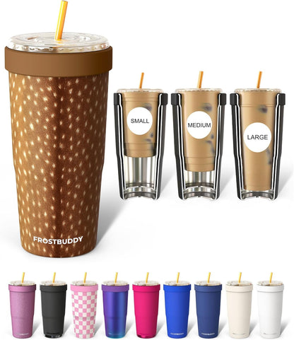 Togo Buddy 30 oz Stainless Steel Vacuum Insulated Tumbler To Go Coffee Cup – Iced Coffee Cups, Iced Coffee Sleeve, Travel Mug, Thermal Cup for Hot & Cold Drinks, Dunkin Cup (Pink Pencil) - Colors A