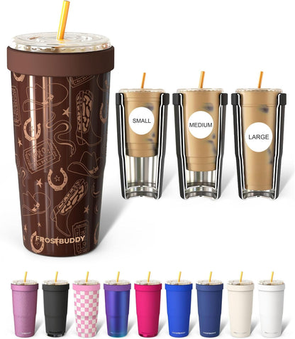 Togo Buddy 30 oz Stainless Steel Vacuum Insulated Tumbler To Go Coffee Cup – Iced Coffee Cups, Iced Coffee Sleeve, Travel Mug, Thermal Cup for Hot & Cold Drinks, Dunkin Cup (Pink Pencil) - Colors A