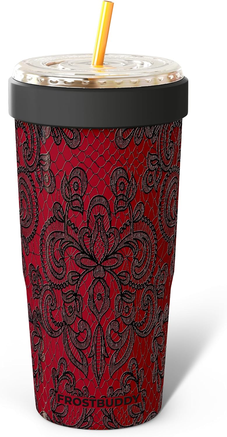 Togo Buddy 30 oz Stainless Steel Vacuum Insulated Tumbler To Go Coffee Cup – Iced Coffee Cups, Iced Coffee Sleeve, Travel Mug, Thermal Cup for Hot & Cold Drinks, Dunkin Cup (Pink Pencil) - Colors A