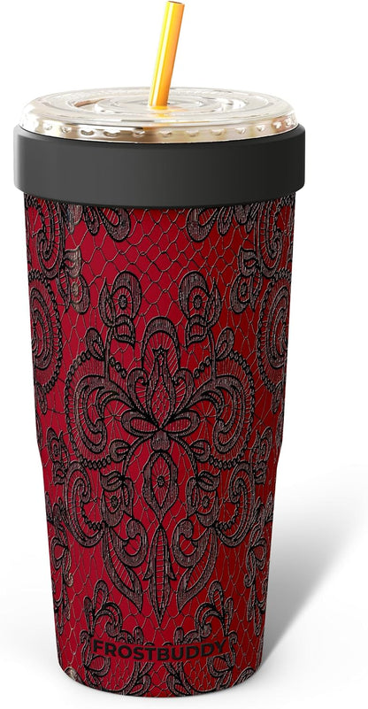 Togo Buddy 30 oz Stainless Steel Vacuum Insulated Tumbler To Go Coffee Cup – Iced Coffee Cups, Iced Coffee Sleeve, Travel Mug, Thermal Cup for Hot & Cold Drinks, Dunkin Cup (Pink Pencil) - Colors A