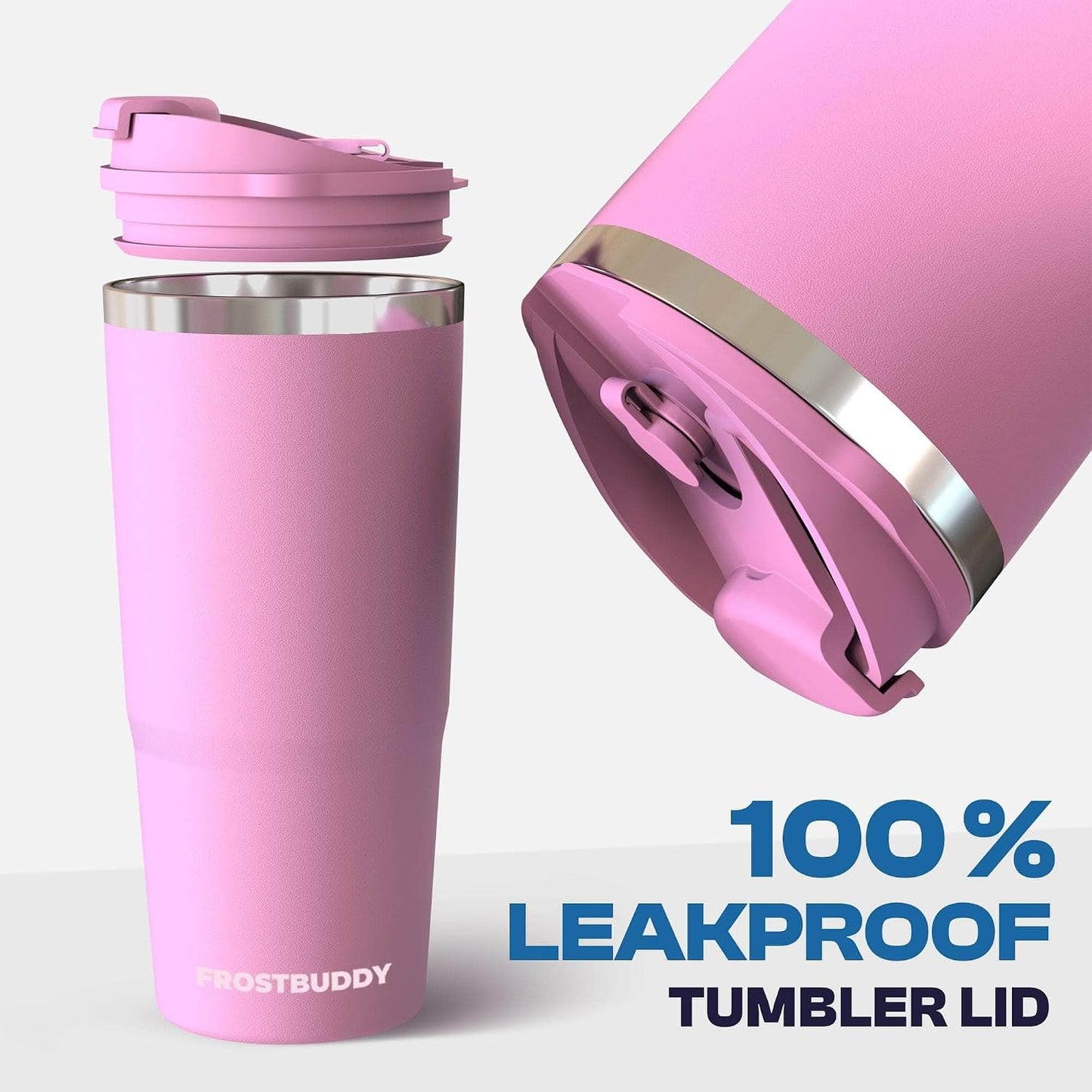 Togo Buddy 30 oz Stainless Steel Vacuum Insulated Tumbler To Go Coffee Cup – Iced Coffee Cups, Iced Coffee Sleeve, Travel Mug, Thermal Cup for Hot & Cold Drinks, Dunkin Cup (Pink Pencil) - Colors A