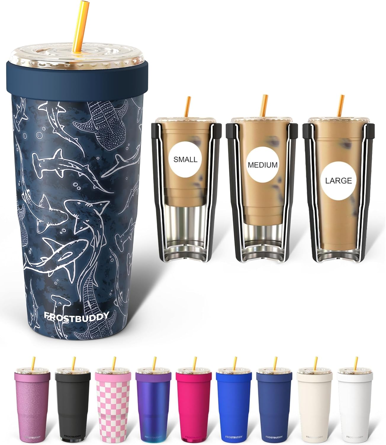 Togo Buddy 30 oz Stainless Steel Vacuum Insulated Tumbler To Go Coffee Cup – Iced Coffee Cups, Iced Coffee Sleeve, Travel Mug, Thermal Cup for Hot & Cold Drinks, Dunkin Cup (Pink Pencil) - Colors A